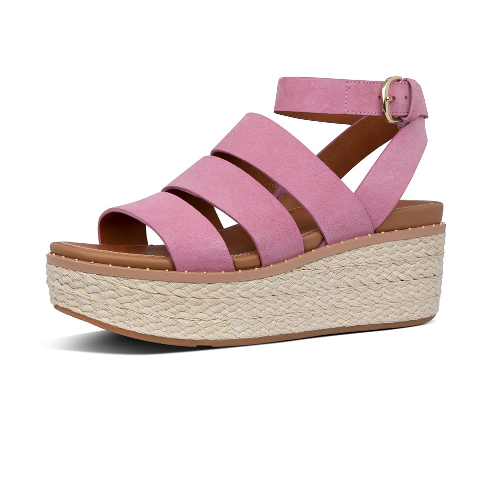 Fitflop Womens Wedge - Eloise Espadrille Sandals - Pink - 761-RHAECS